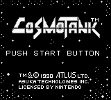 Cosmo Tank title screen for GameBoy